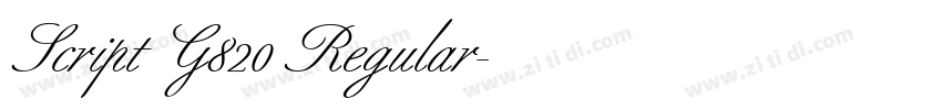 Script G820 Regular字体转换